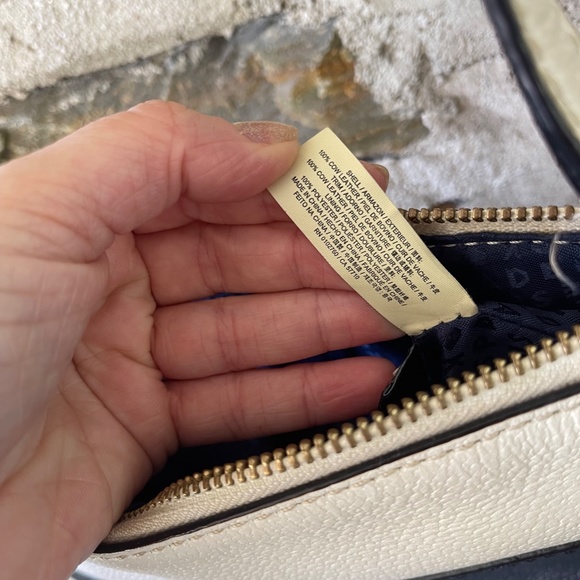 Kate Spade White & Navy Leather Crossbody Bag - Picture 6 of 6